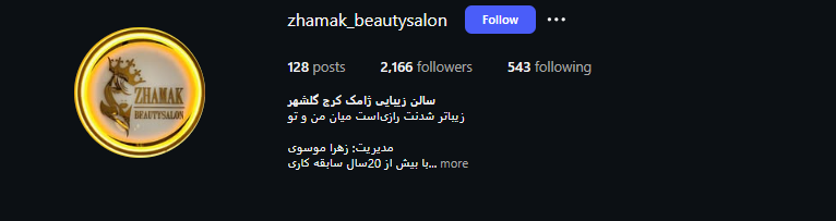 سالن رنگ مو ژامک